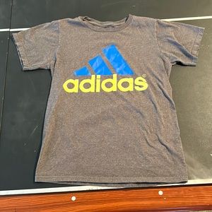 Adidas Go-To Tee- gray with colored logo